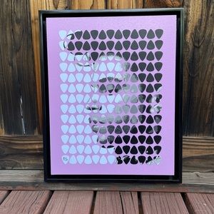 Original Prince Guitar Pick Acrylic Painting by Mark Mayz